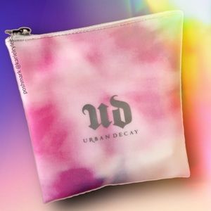 Urban Decay Cosmetics Travel Toiletries Tie Dye Bag Zipper Square Vinyl Jelly
